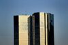Windows surround the Deutsche Bank AG headquarter twin-tower offices in Frankfurt, Germany, on Tuesday, Sept. 10, 2019. Deutsche Bank Chief Financial Officer James von Moltke softened the lender’s mid-term revenue target just two months after setting it.