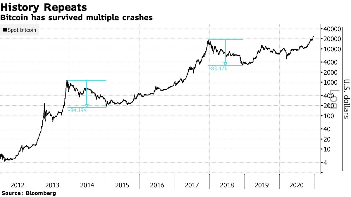 Bitcoin has survived multiple crashes