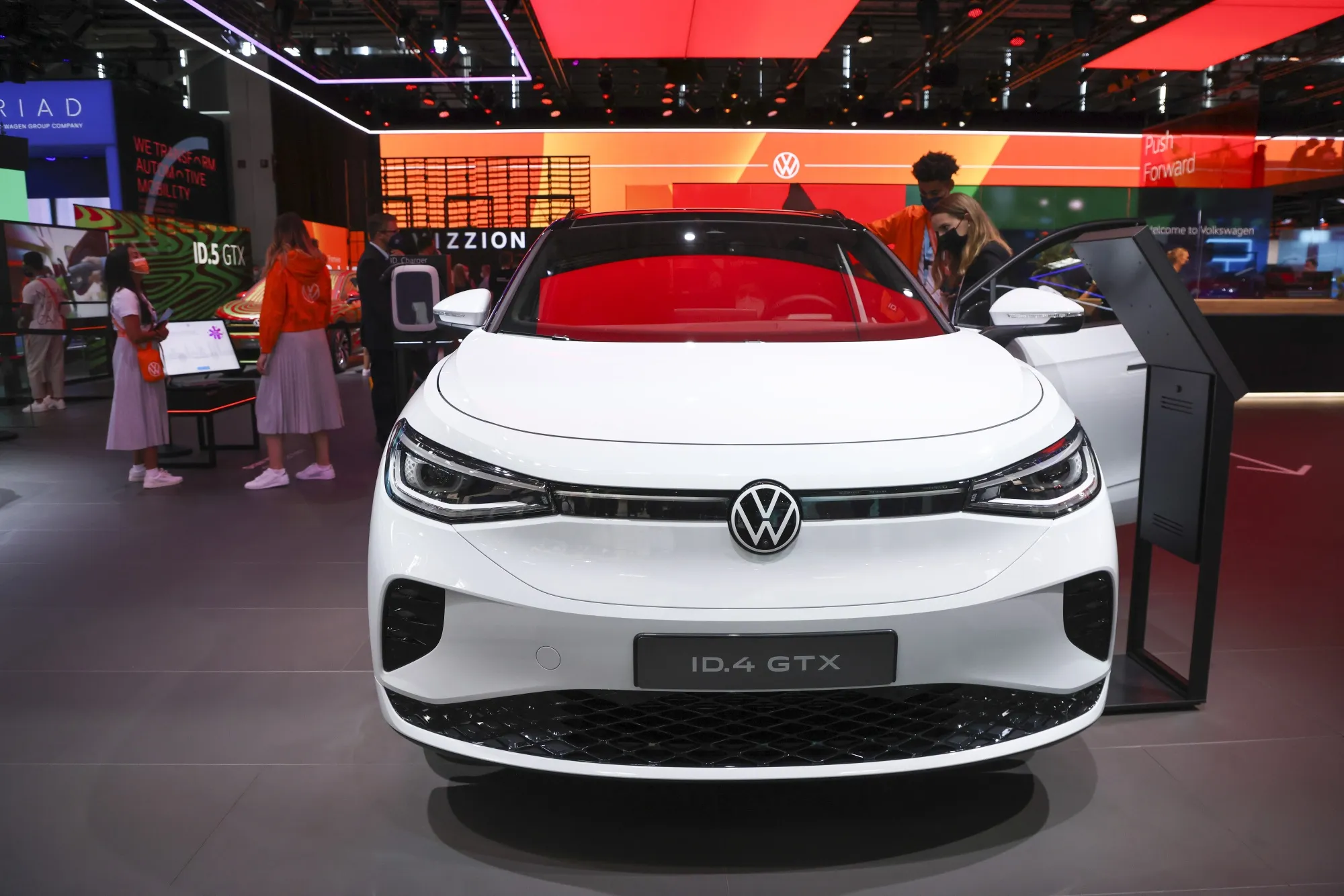 A Volkswagen ID.4 GTX electric vehicle at the IAA Munich Motor Show in Munich, Germany, on Sept. 6.