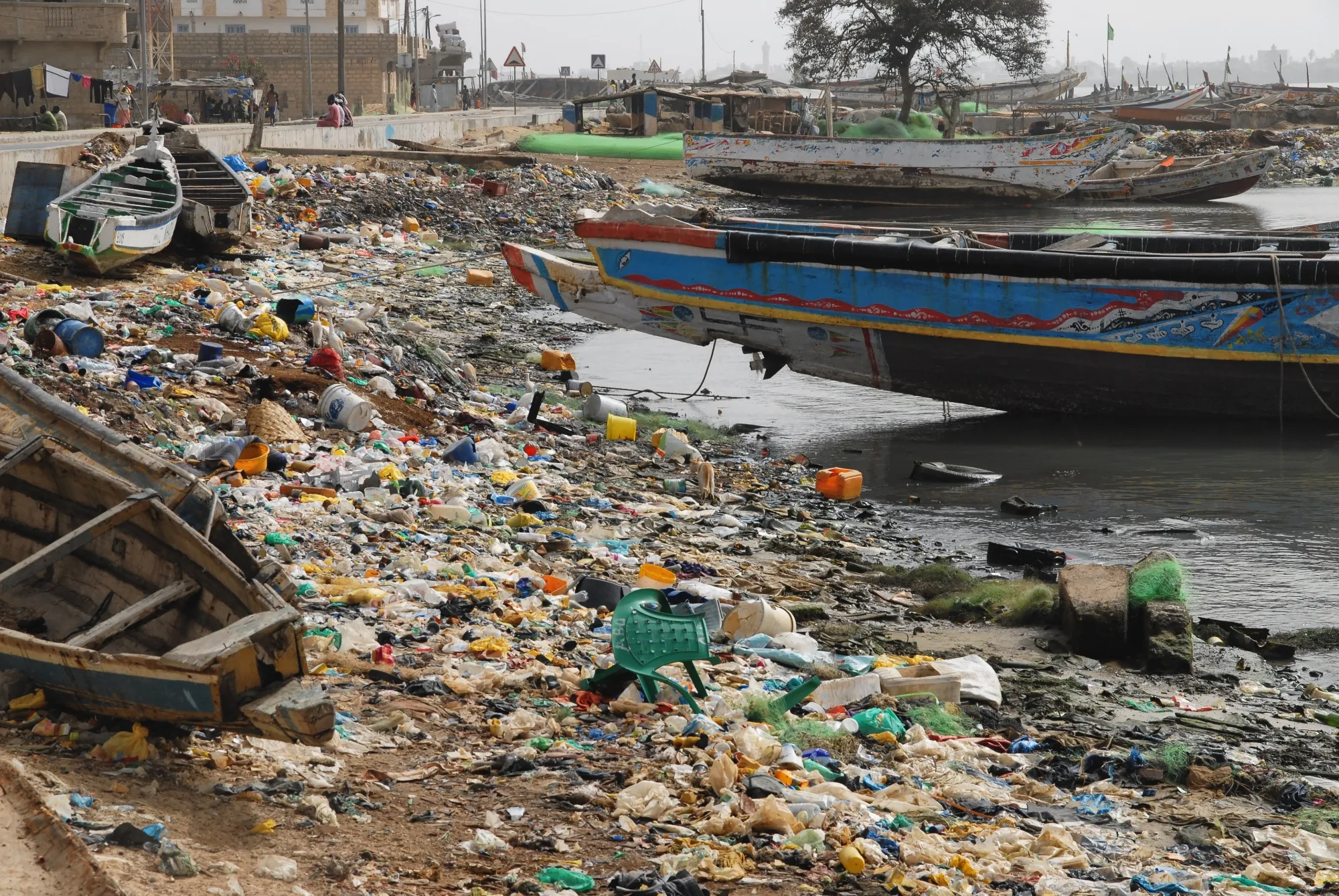Pollution on one of Senegal’s beaches.&nbsp;
