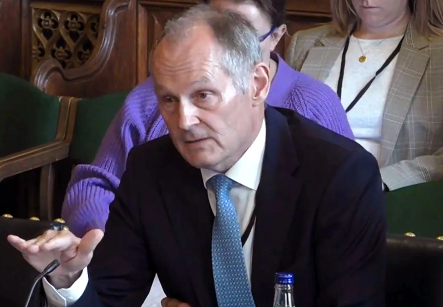 Iain Coucher, Ofwat chairman, answers questions in front of the Environment, Food and Rural Affairs Select Committee on July 12.