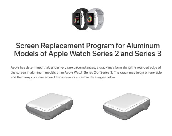 Apple Warns of Cracked Watch Screens and Offers Free Fixes