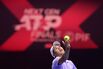 Learner Tien serves against Joao Fonseca during the final of the Next Gen ATP Finals, in Jeddah, in December.