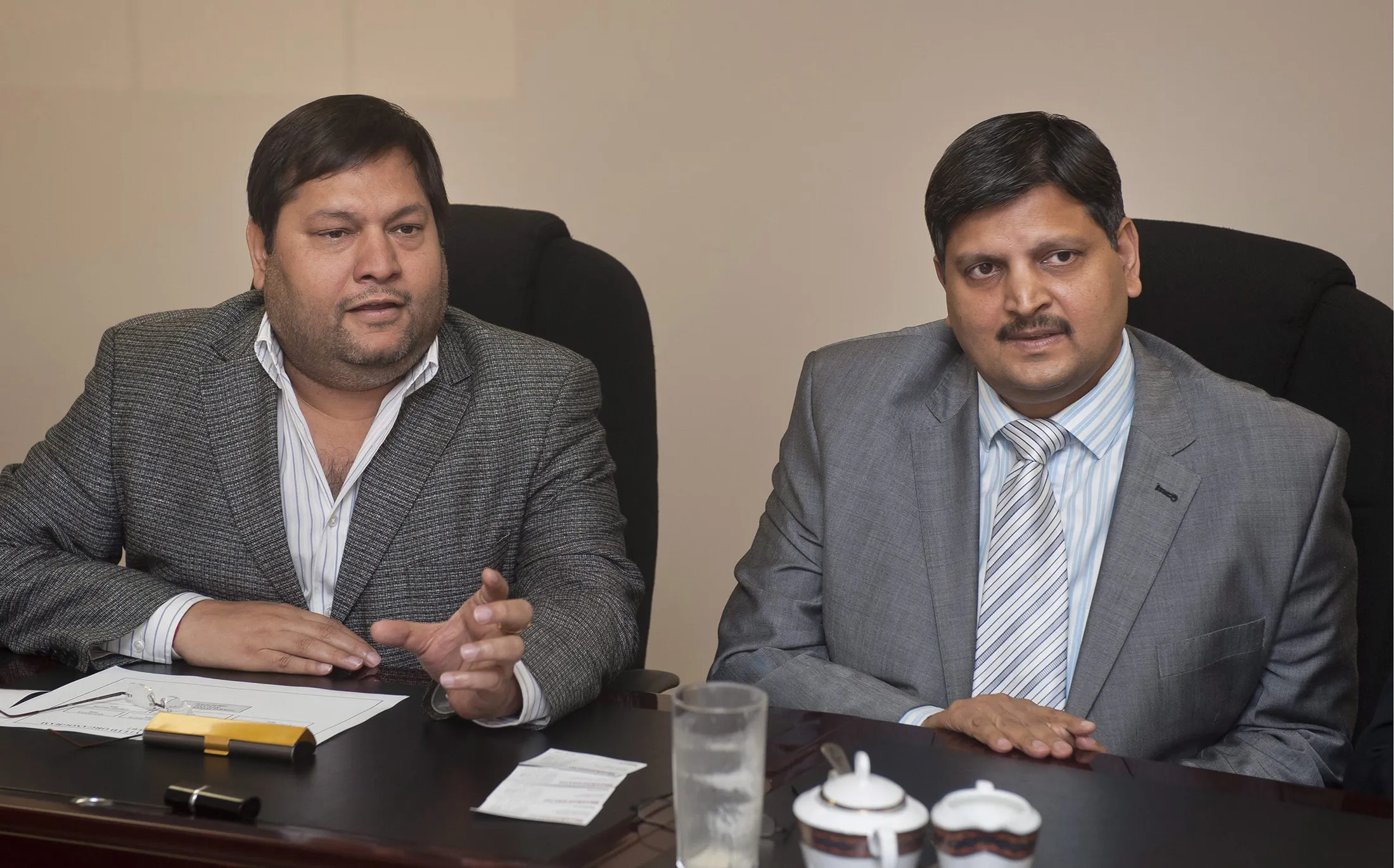 Ajay Gupta and younger brother Atul Gupta
