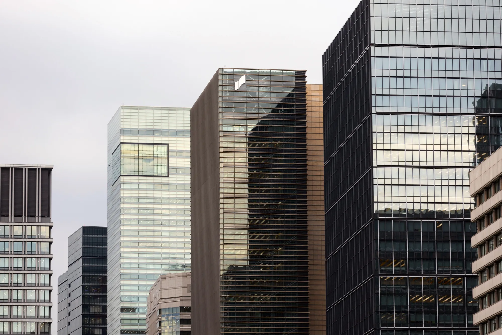 Commercial buildings in Tokyo.