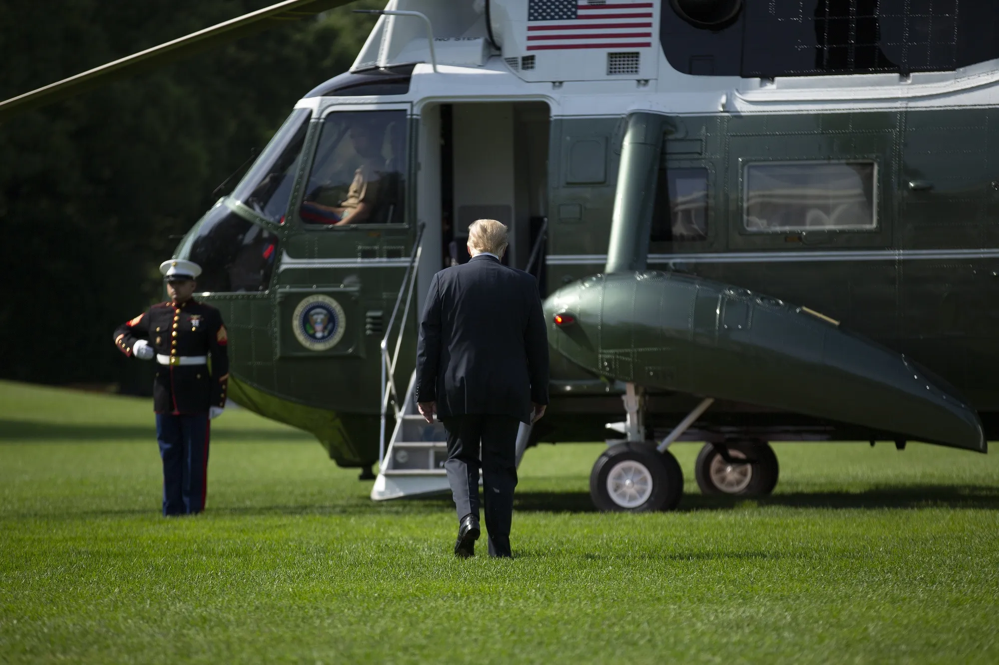Donald Trump walks to board&nbsp;Marine One in Washington&nbsp;on&nbsp;June 23.&nbsp;