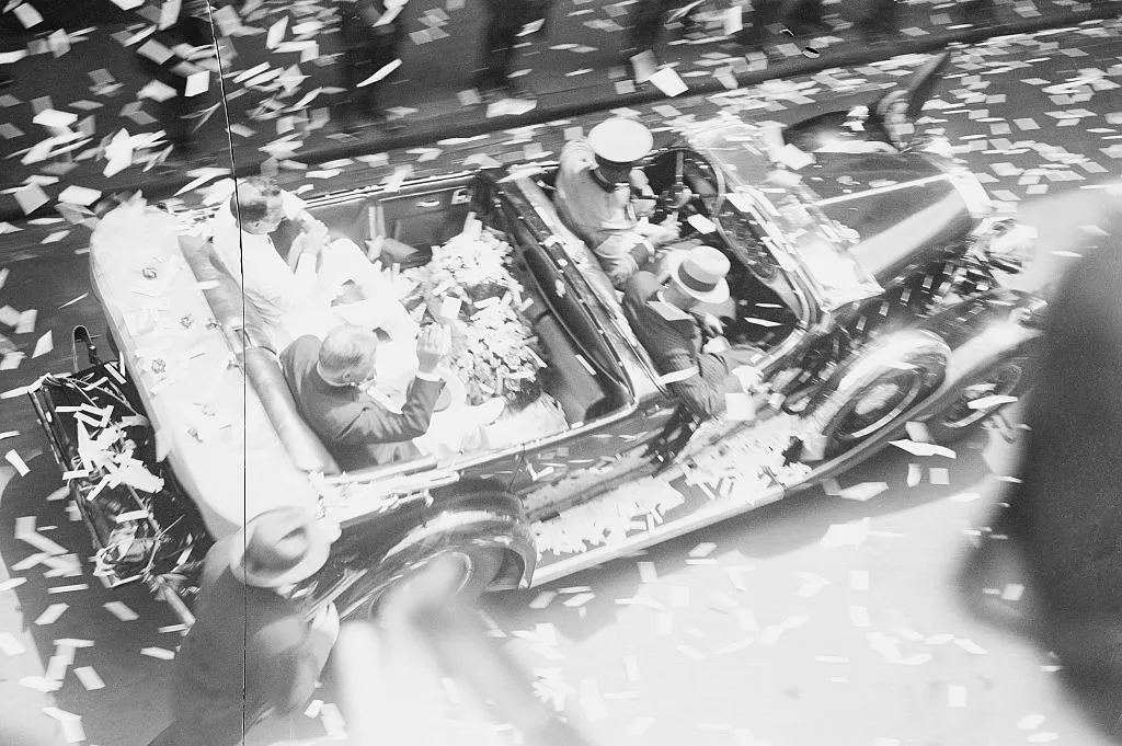 Ticker tape for Herbert Hoover.