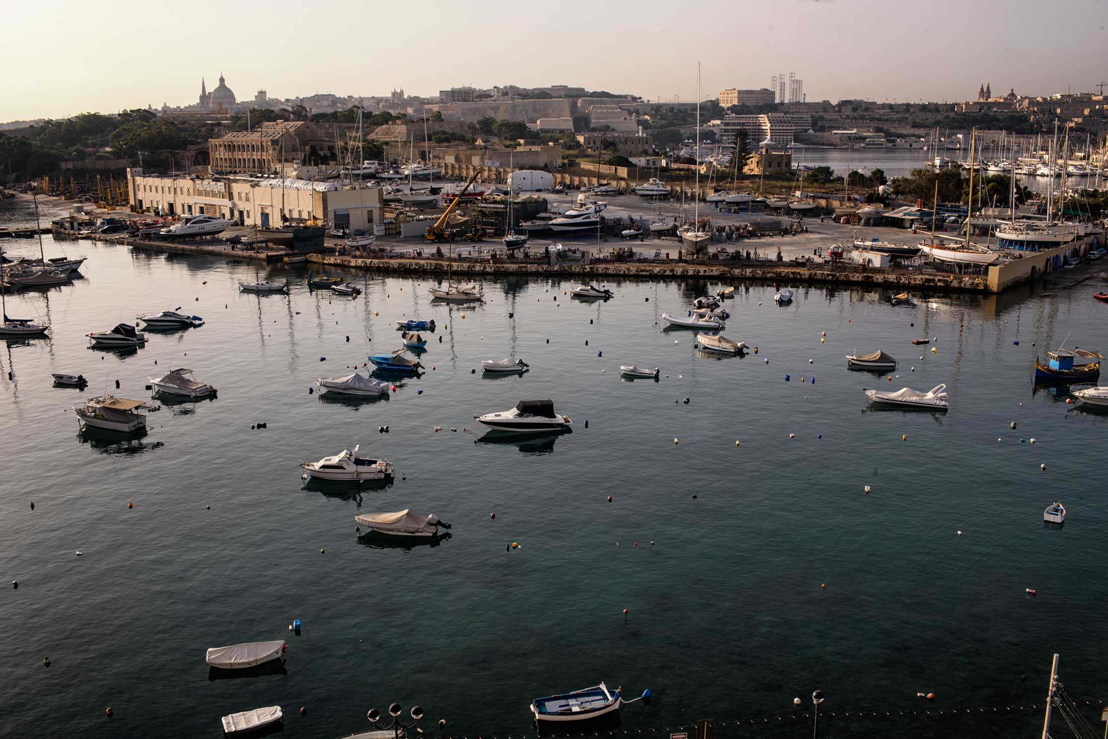 Sliema Harbor, on Malta’s northeast coast.