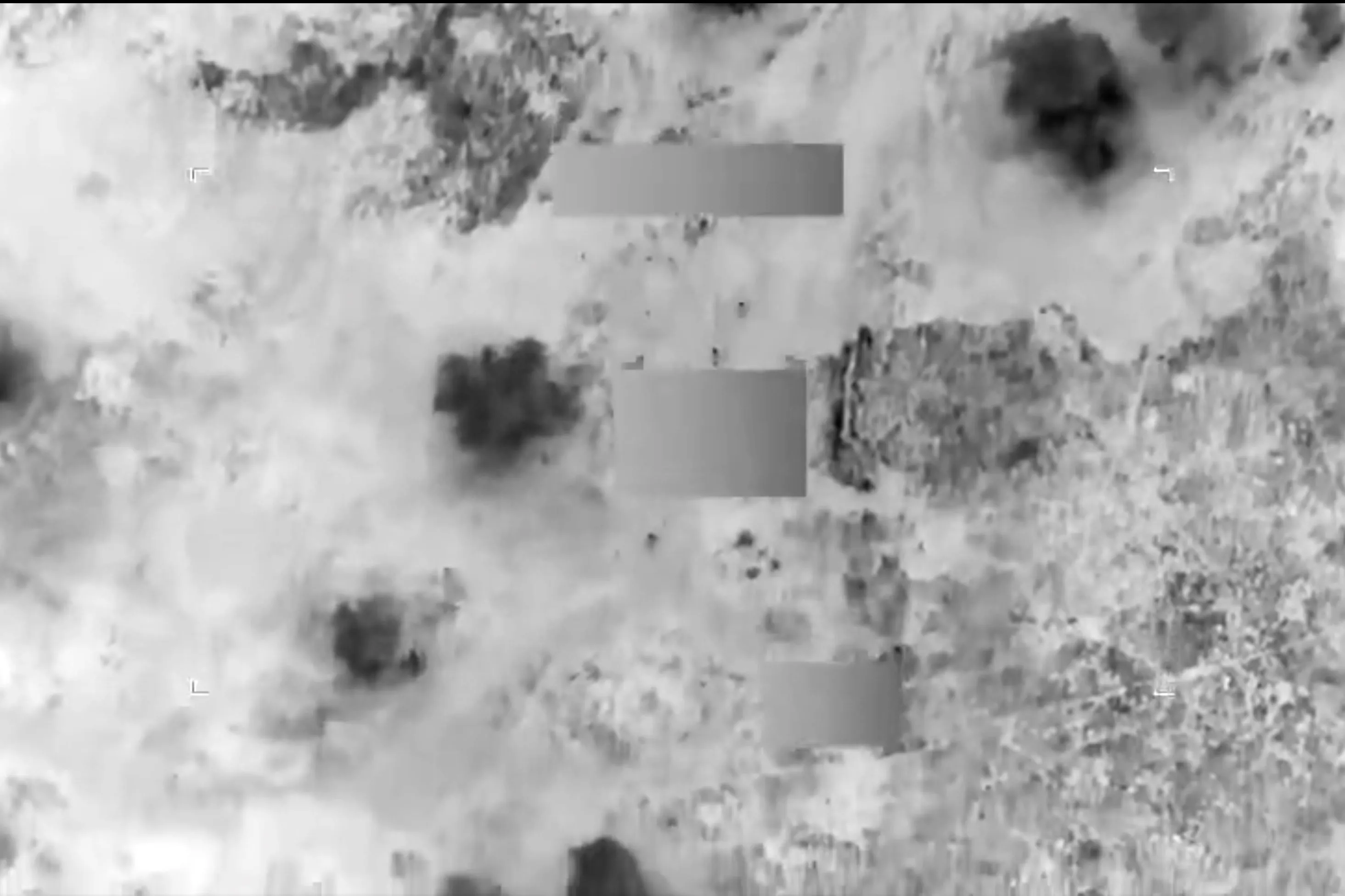 A US air strike on Islamist militants in Nigeria, in a still from video released by US Africa Command on May 18.