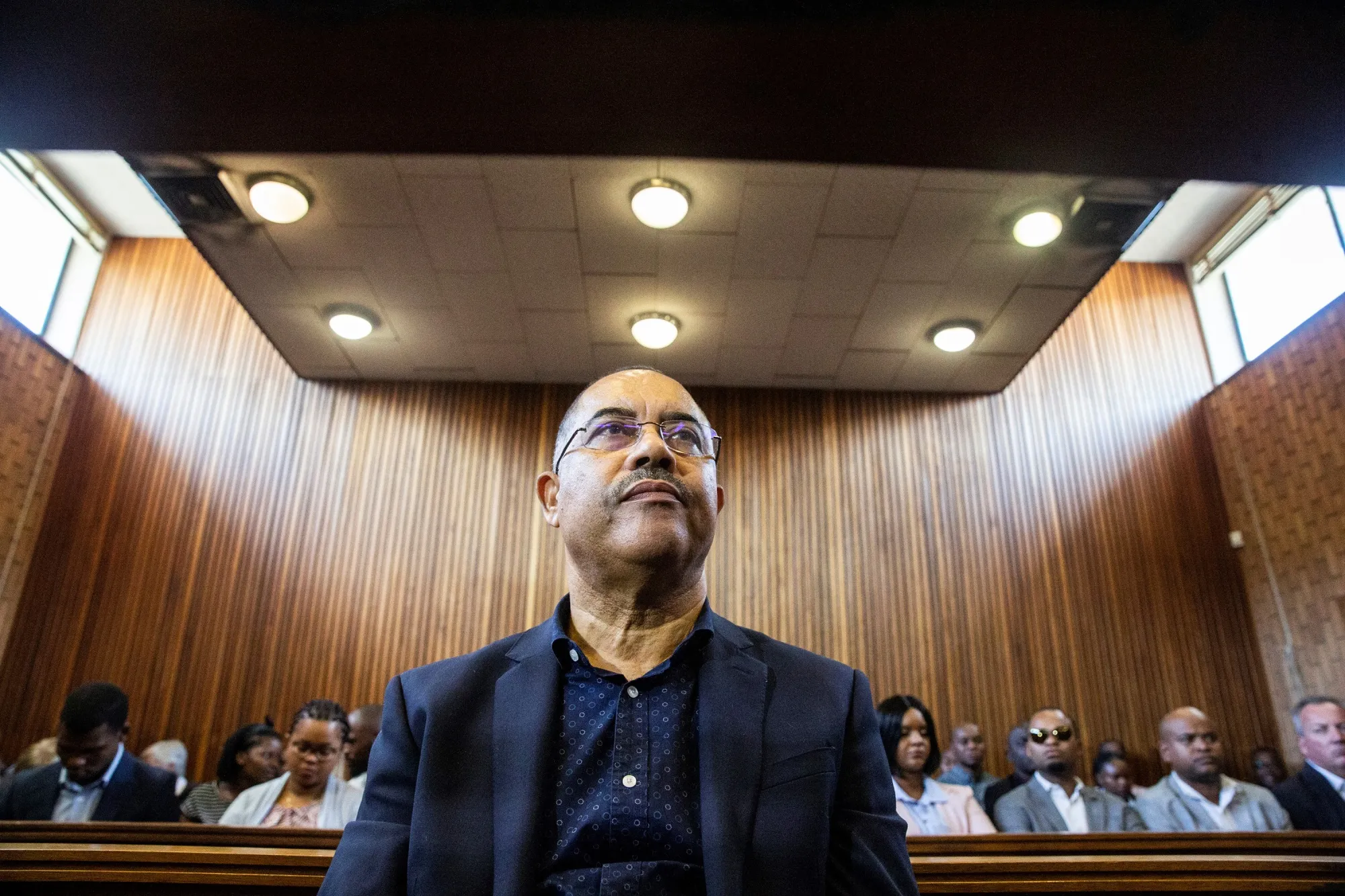 Manuel Chang at Kempton Park Magistrates court in South Africa, in 2019.