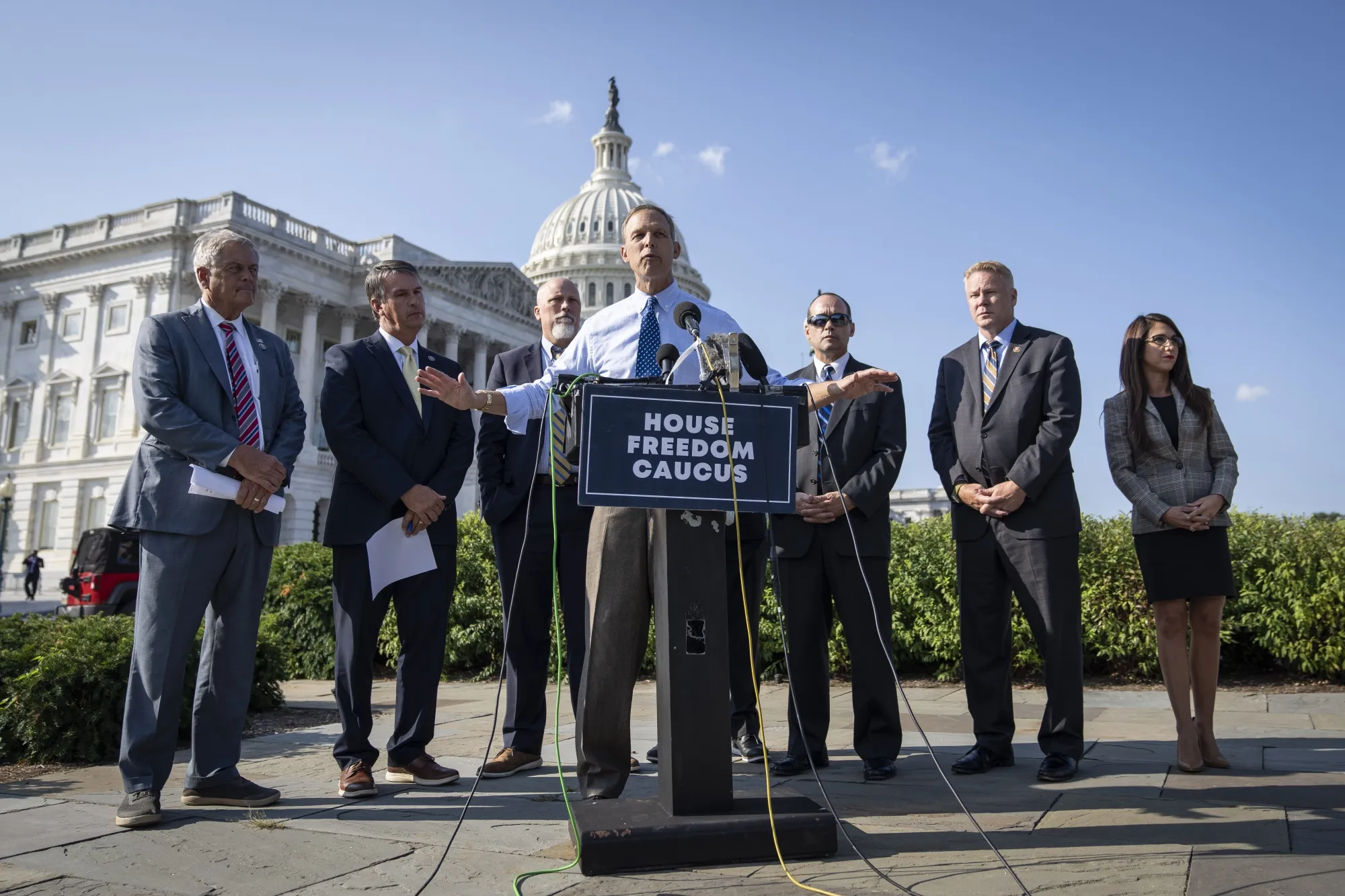 Members of the US House Freedom Caucus on Capitol Hill&nbsp;in Washington, DC.&nbsp;