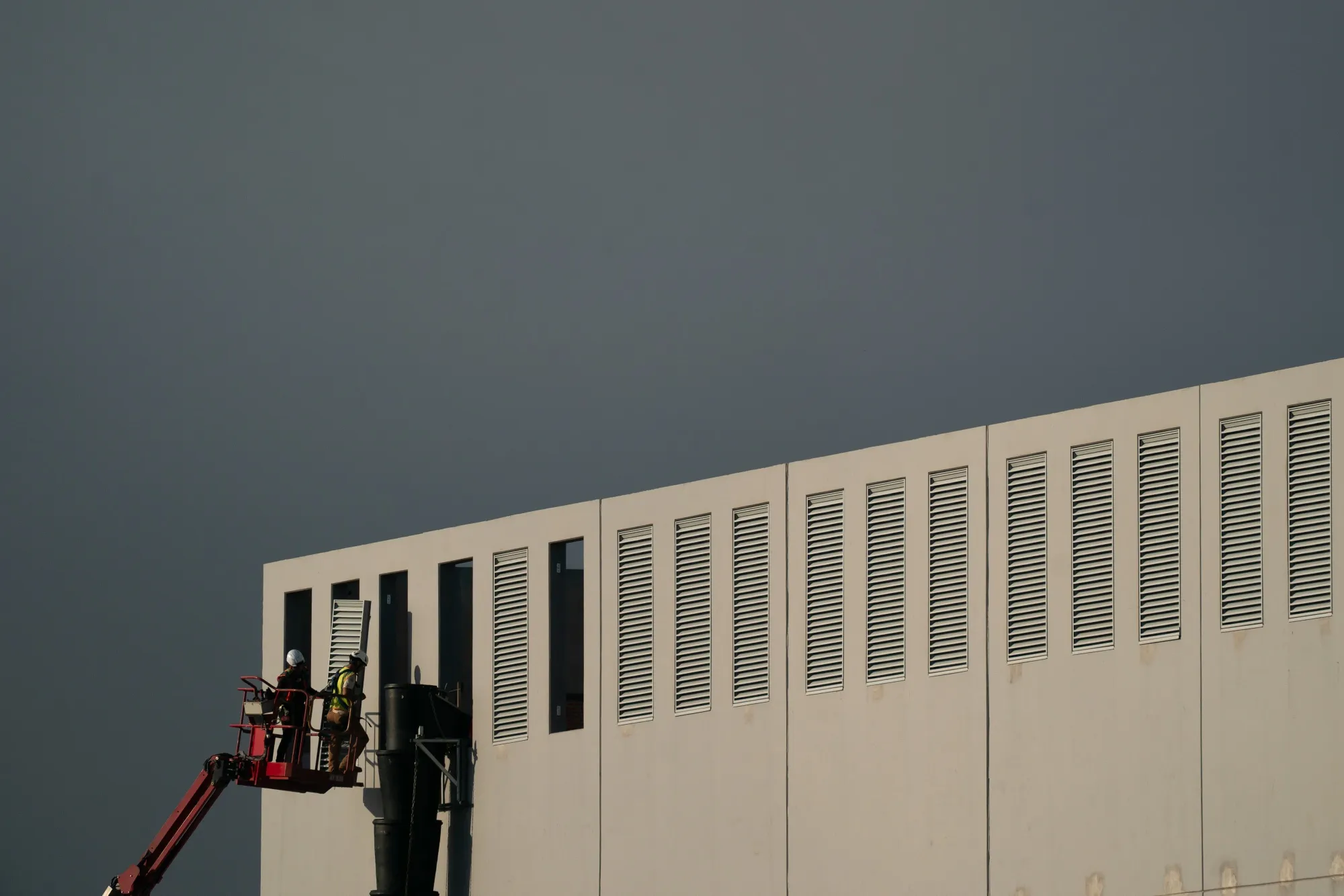 Construction crews at the site of a planned Digital Realty Trust Inc. data center in Manassas, Virginia.