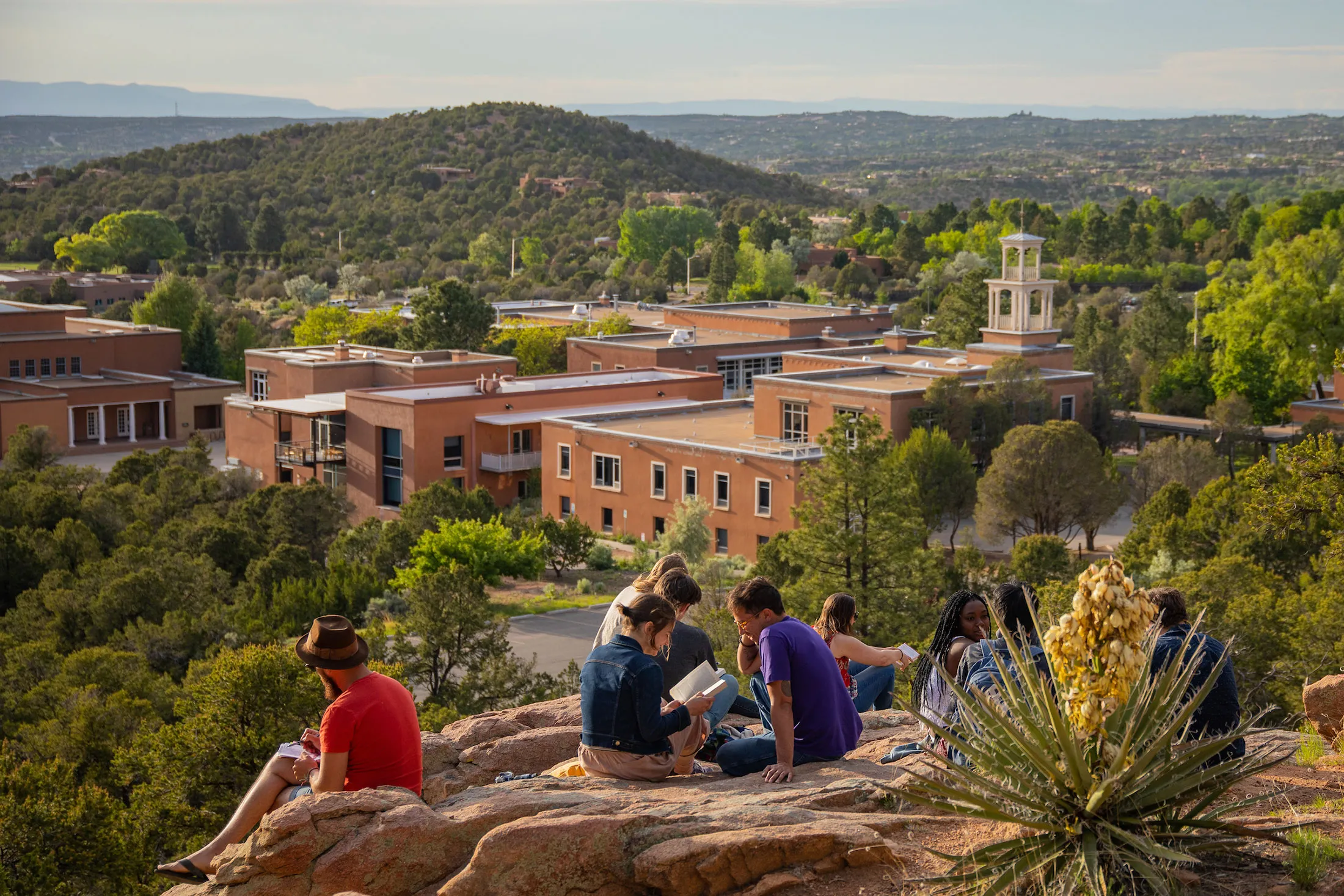Students on the campus of&nbsp;St. John’s College in Santa Fe.&nbsp;&nbsp;