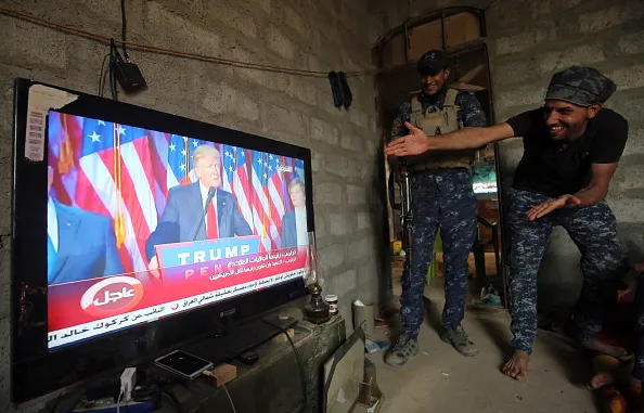 Trump’s post-election speech, as seen from Iraq.

