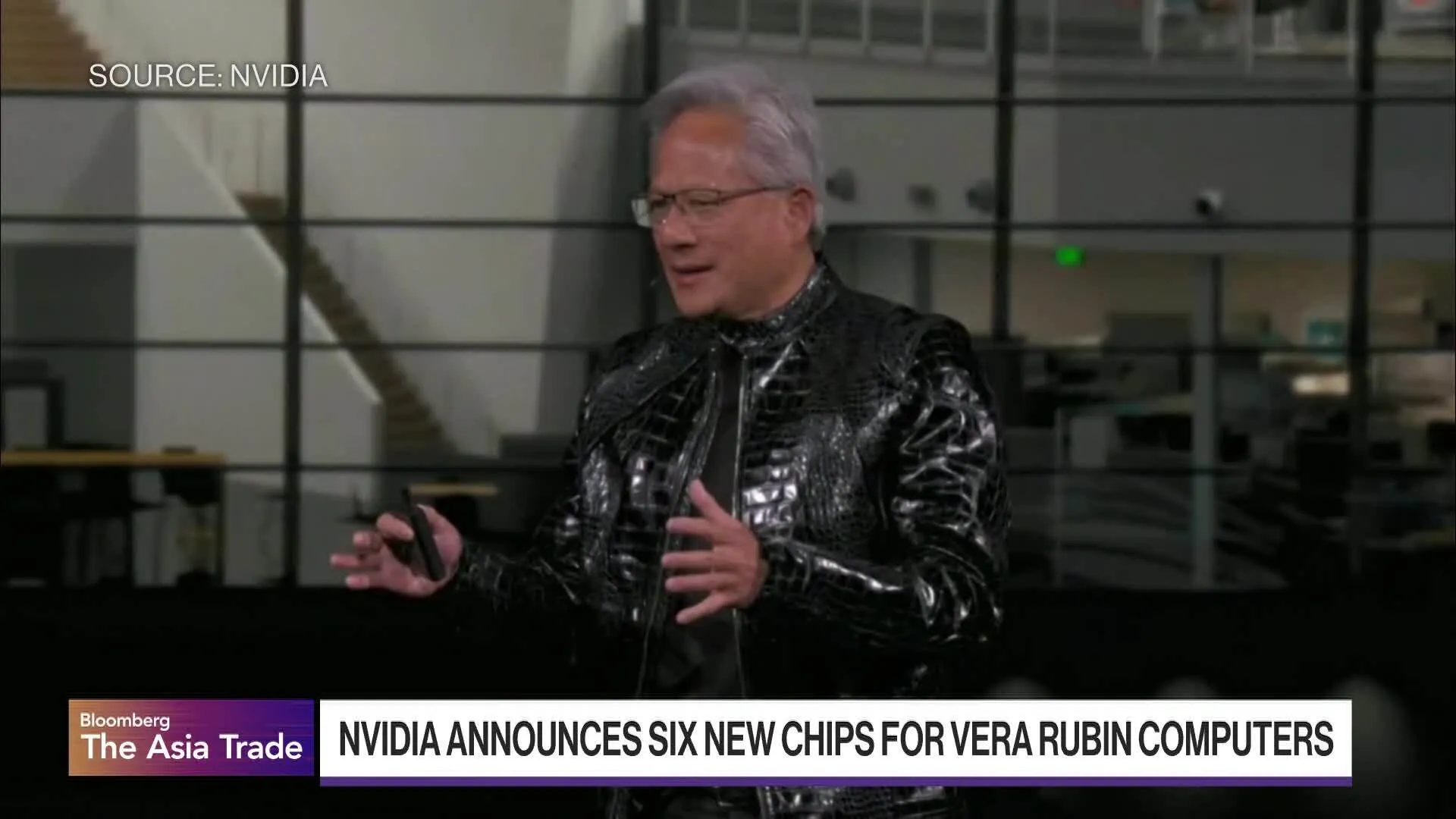 Watch Nvidia CEO says Rubin in Production, Keynote Falls Flat - Bloomberg