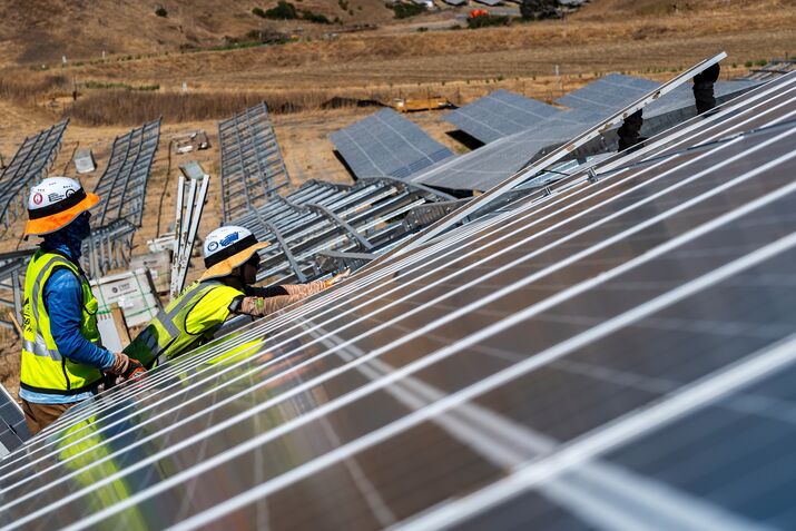 Solar Panel Construction At The Phillips 66 Rodeo Renewable Energy Complex