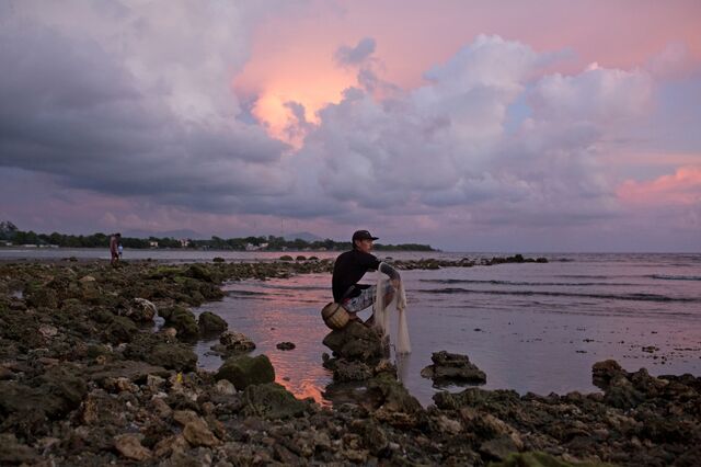 A fisherman looks out to sea from Iba in the Philippine province of Zambales.