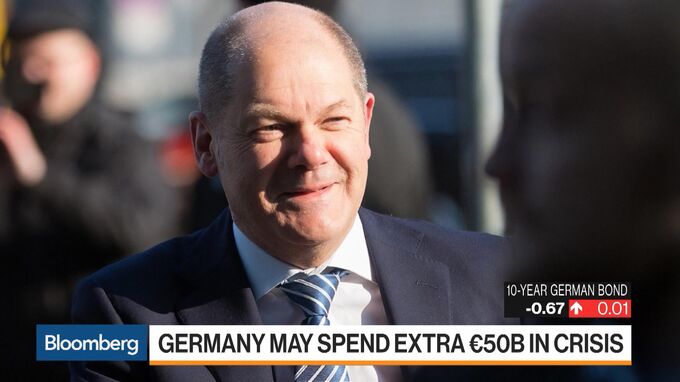 Germany Says It Could Spend Extra $55 Billion If Crisis Hits - Bloomberg