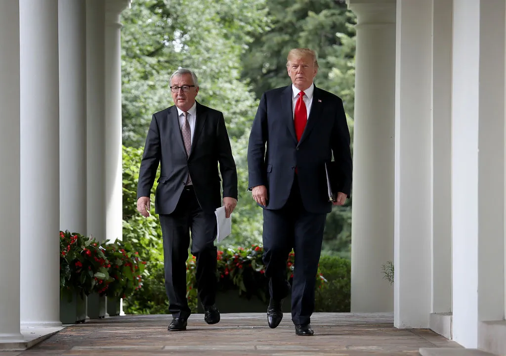President Donald Trump and European Commission President Jean-Claude Juncker.