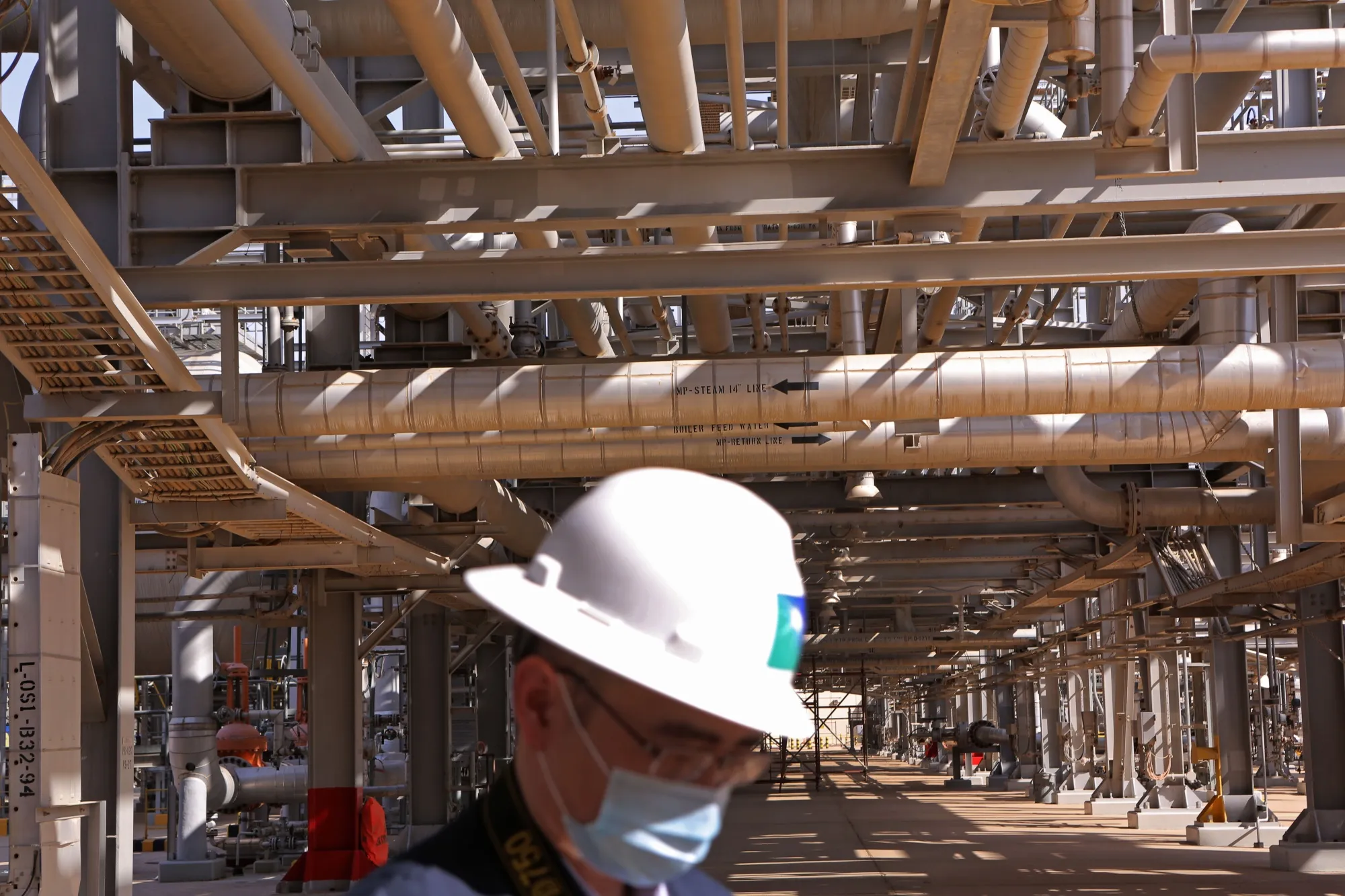 An oil processing facility at&nbsp;the Khurais field, Saudi Arabia.