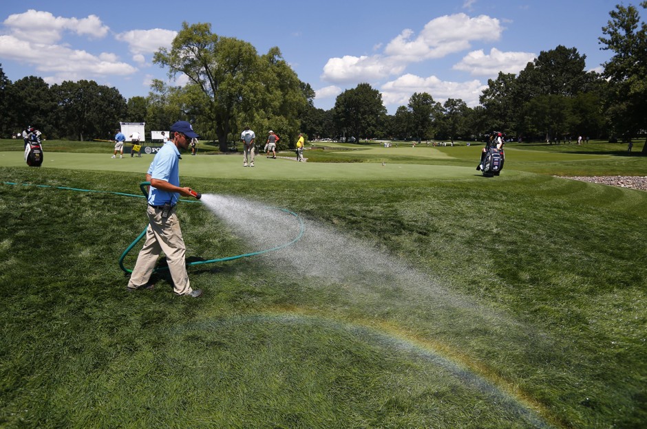 A groundskeeper at a country club in Rochester, New York 