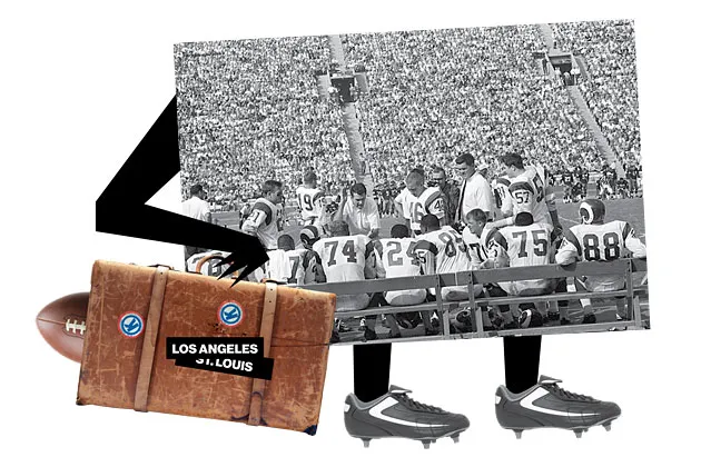 The Rams in 1967 in their L.A. glory days