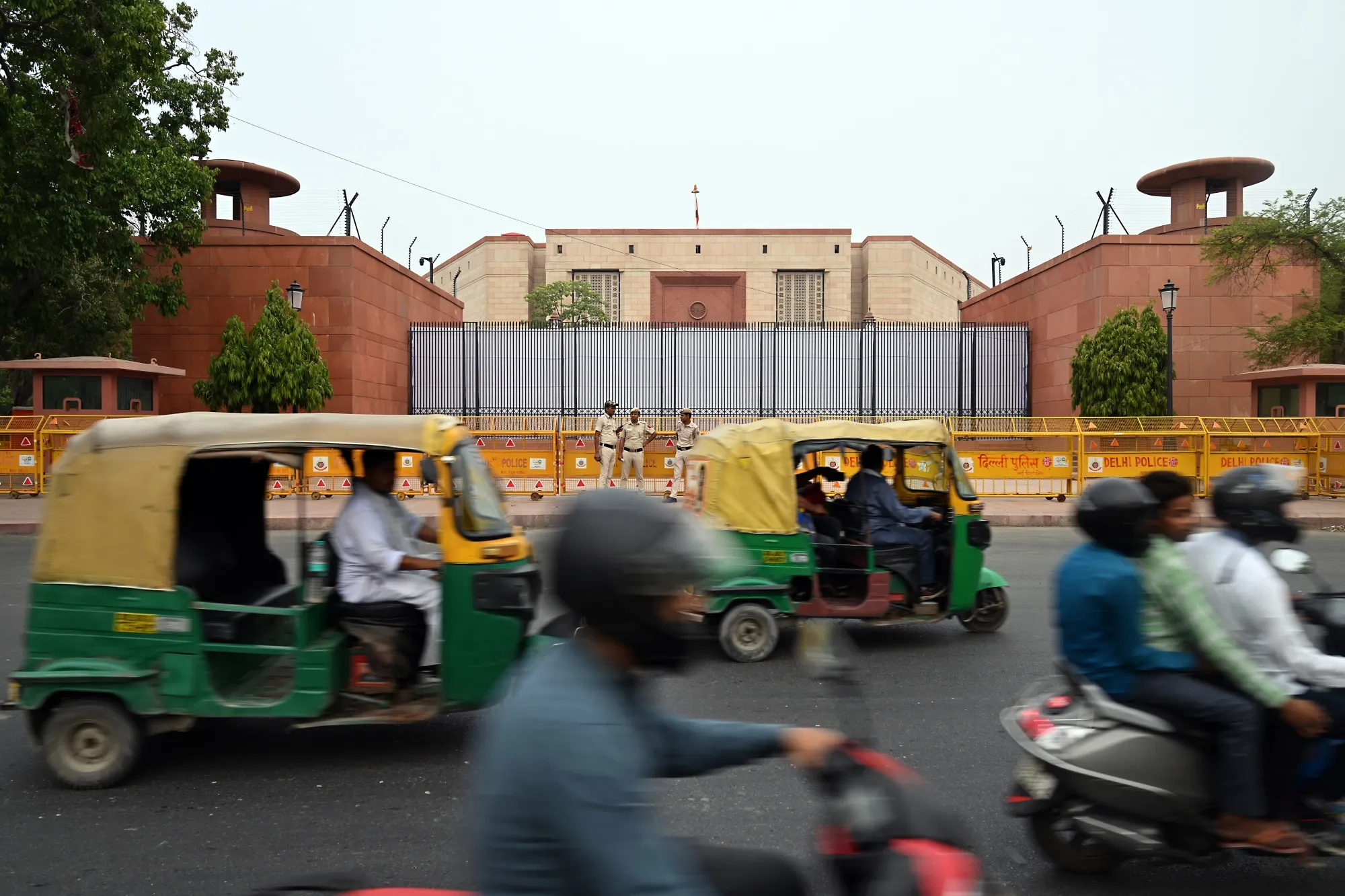 The Parliament House in New Delhi.