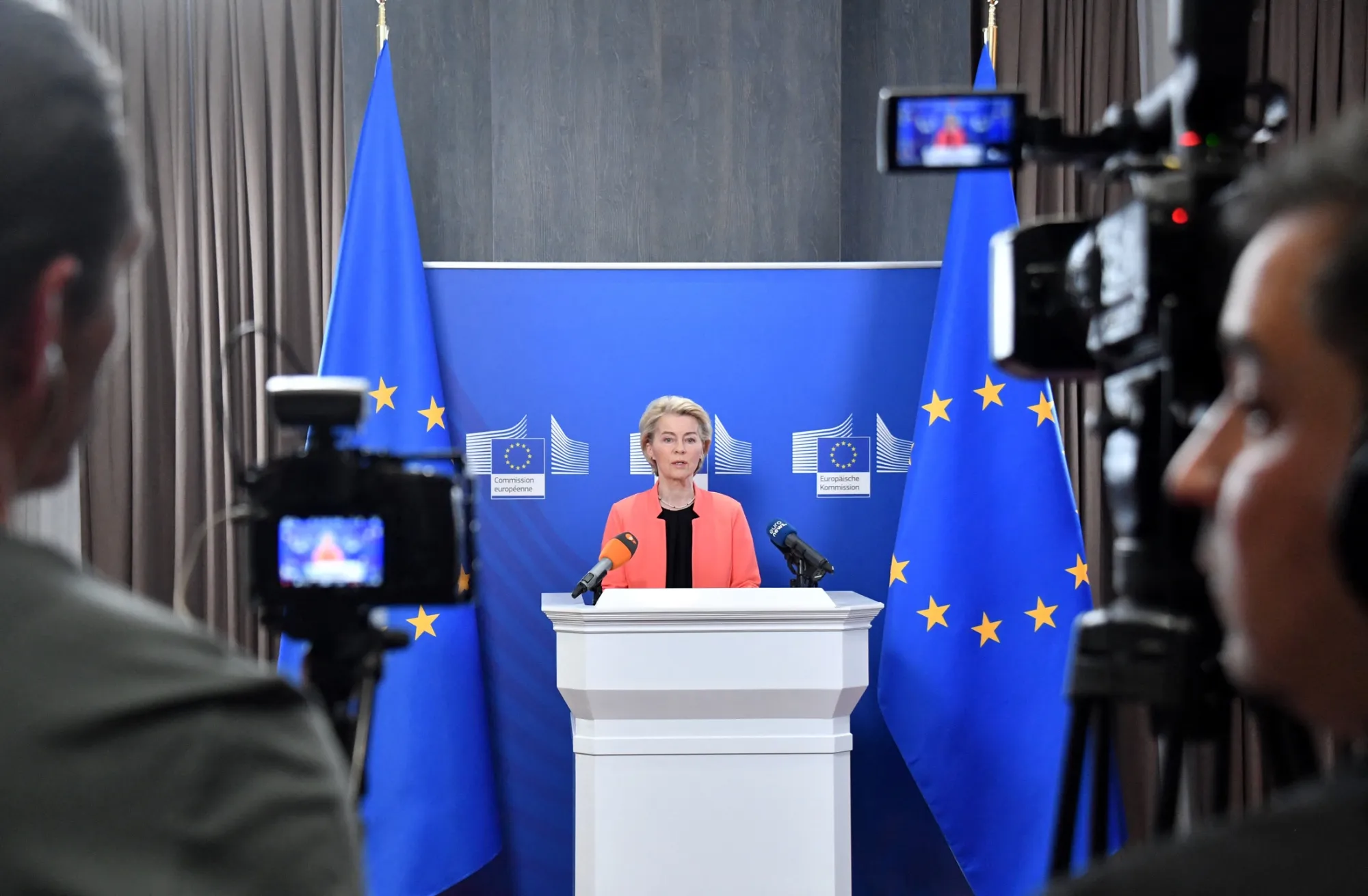 Ursula von der Leyen in Samarkand, Uzbekistan on April 3.