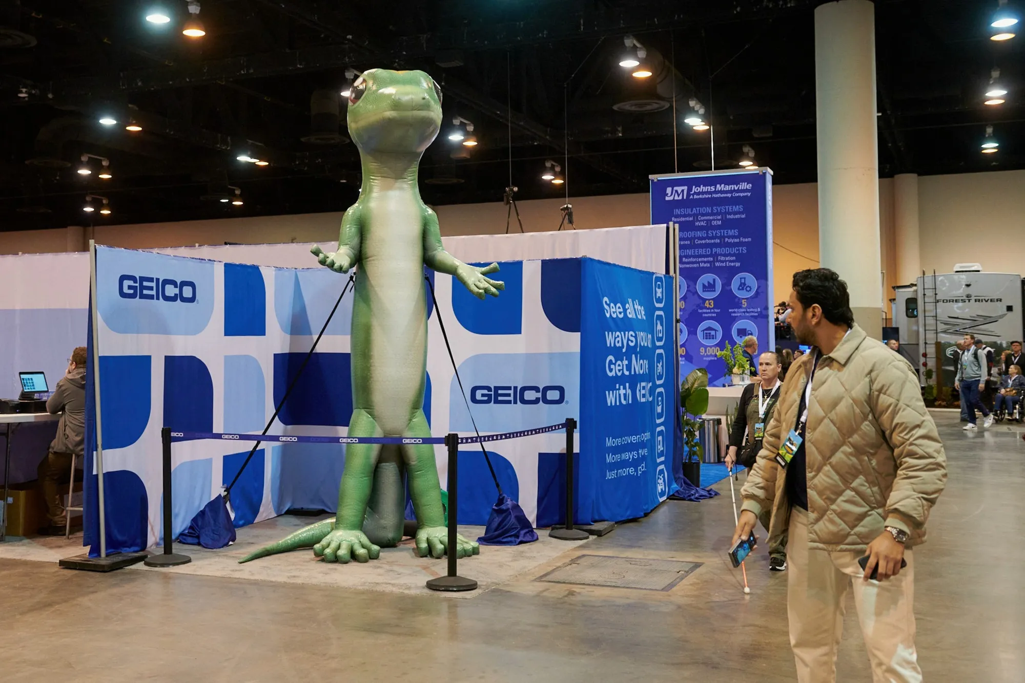 The Geico booth during a shareholders shopping day ahead of the Berkshire Hathaway annual meeting in Omaha, Nebraska.