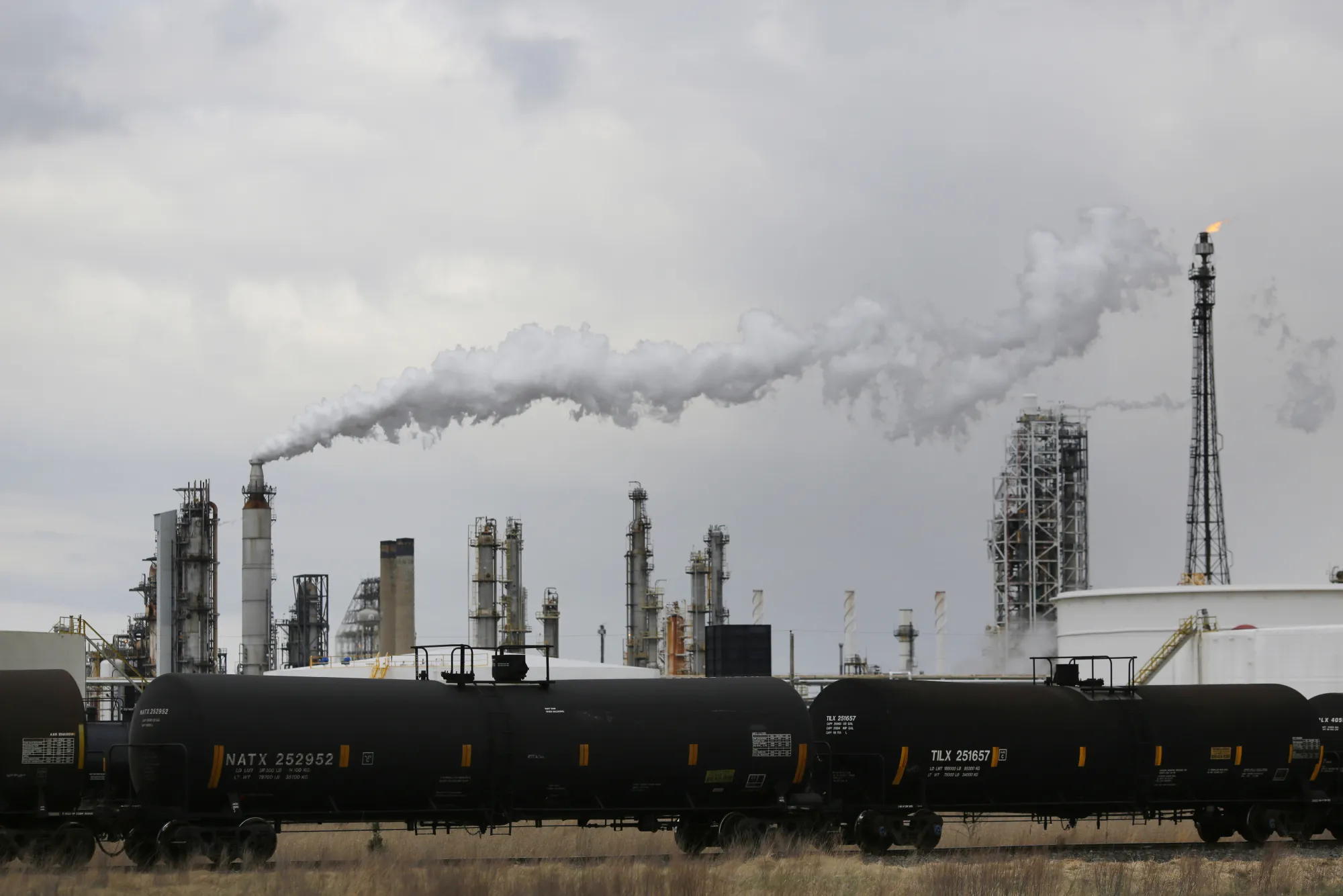 The Paulsboro Refining Company oil refinery in Paulsboro, New Jersey.