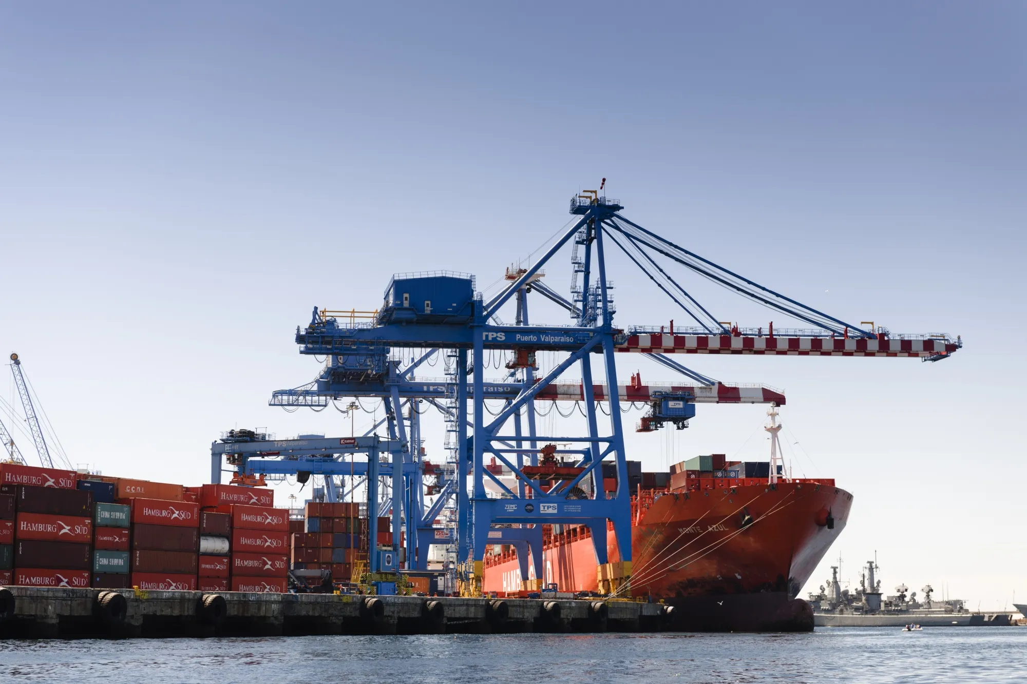 The busy docks of Valparaiso, Chile.&nbsp;