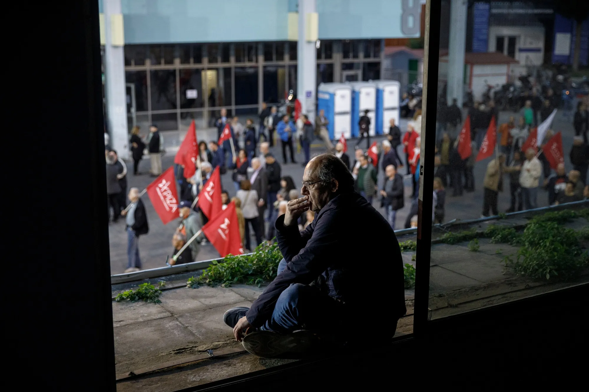 Supporters of the Syriza party attend an election campaign rally in Thessaloniki, Greece’s second-biggest city, on May 16.