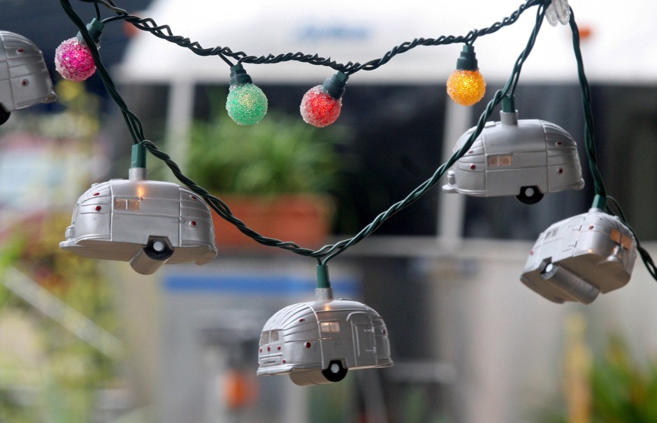 In praise of trailers: A festive arrangement of lights at a Texas mobile home community. 