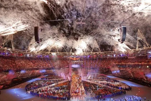 The closing ceremony of the 2012 London Olympic Games in London on August 12, 2012