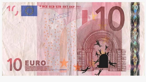 The New 5-euro Banknote (above) And The Old Banknote (under) The