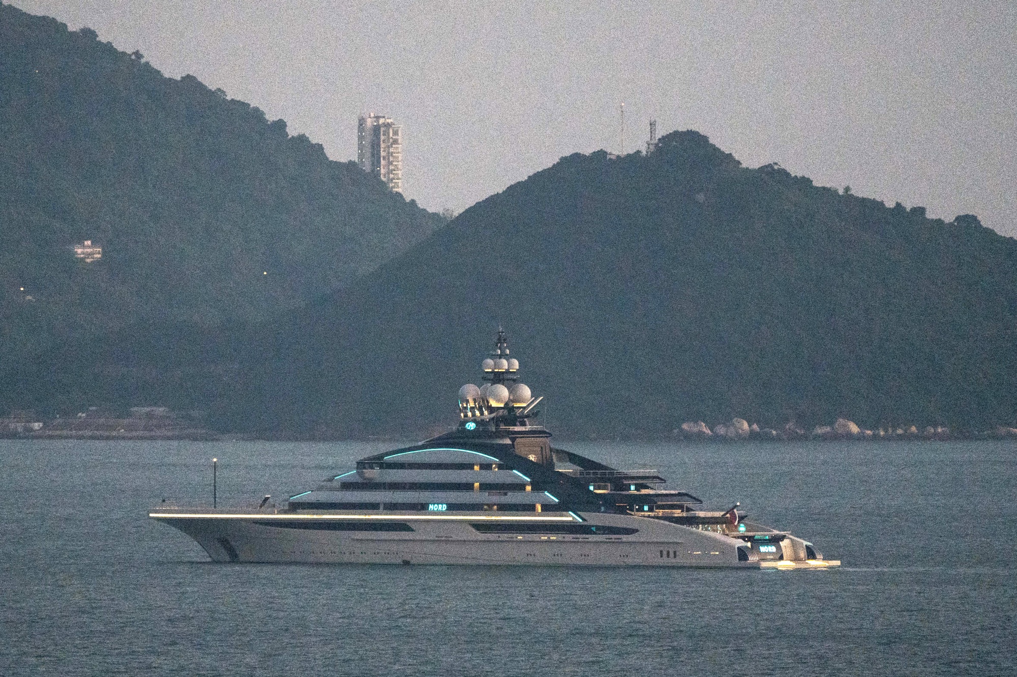 The Nord superyacht in Hong Kong in October 2022.