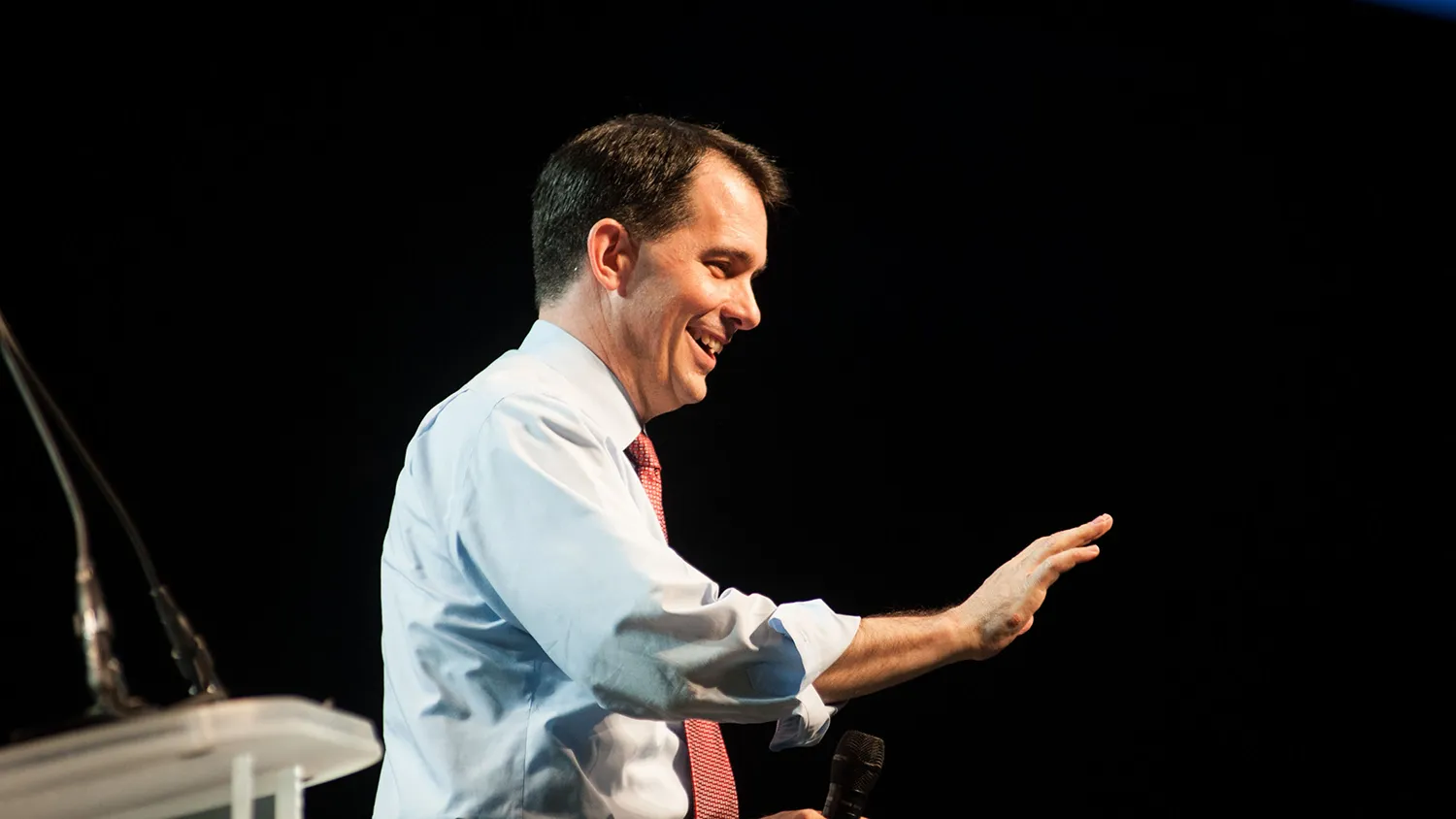 Scott Walker waves during the Western Conservative Summit at the Colorado Convention Center in Denver, Colorado on June 27, 2015 in Denver, Colorado.
