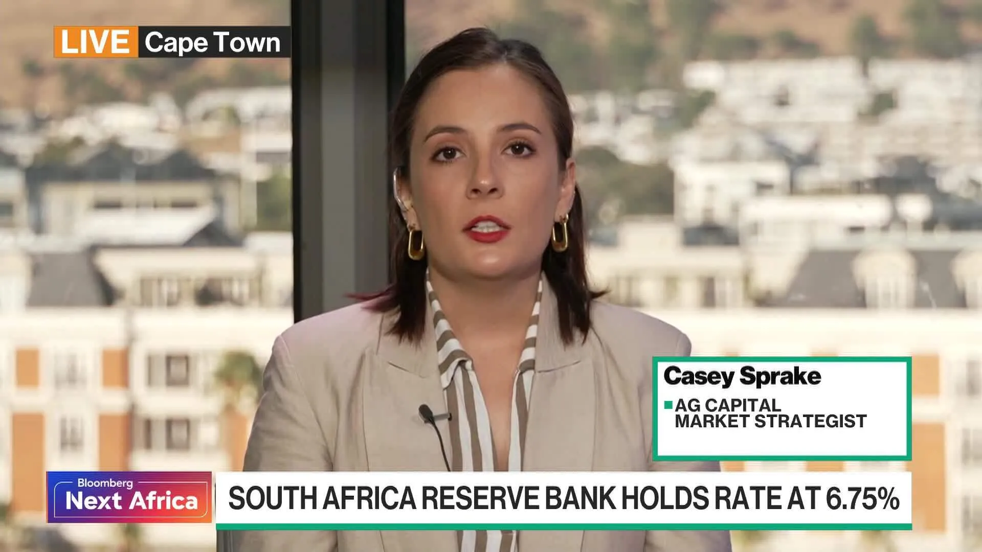 Watch AG's Sprake: S.Africa Rand Could Gain to 15/USD - Bloomberg
