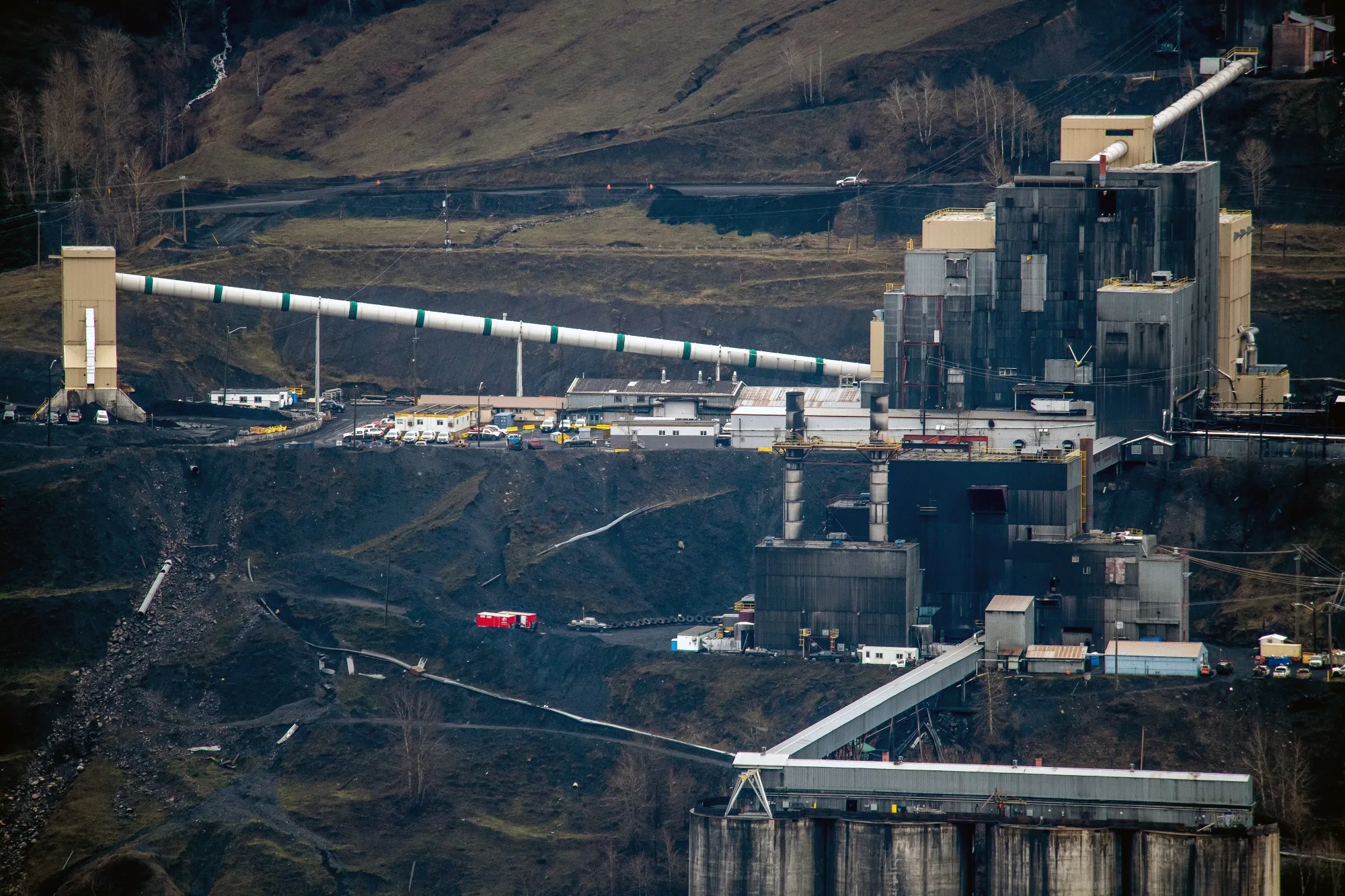 The Teck Resources steelmaking coal mine in the Elk Valley near Sparwood, British Columbia, Canada.