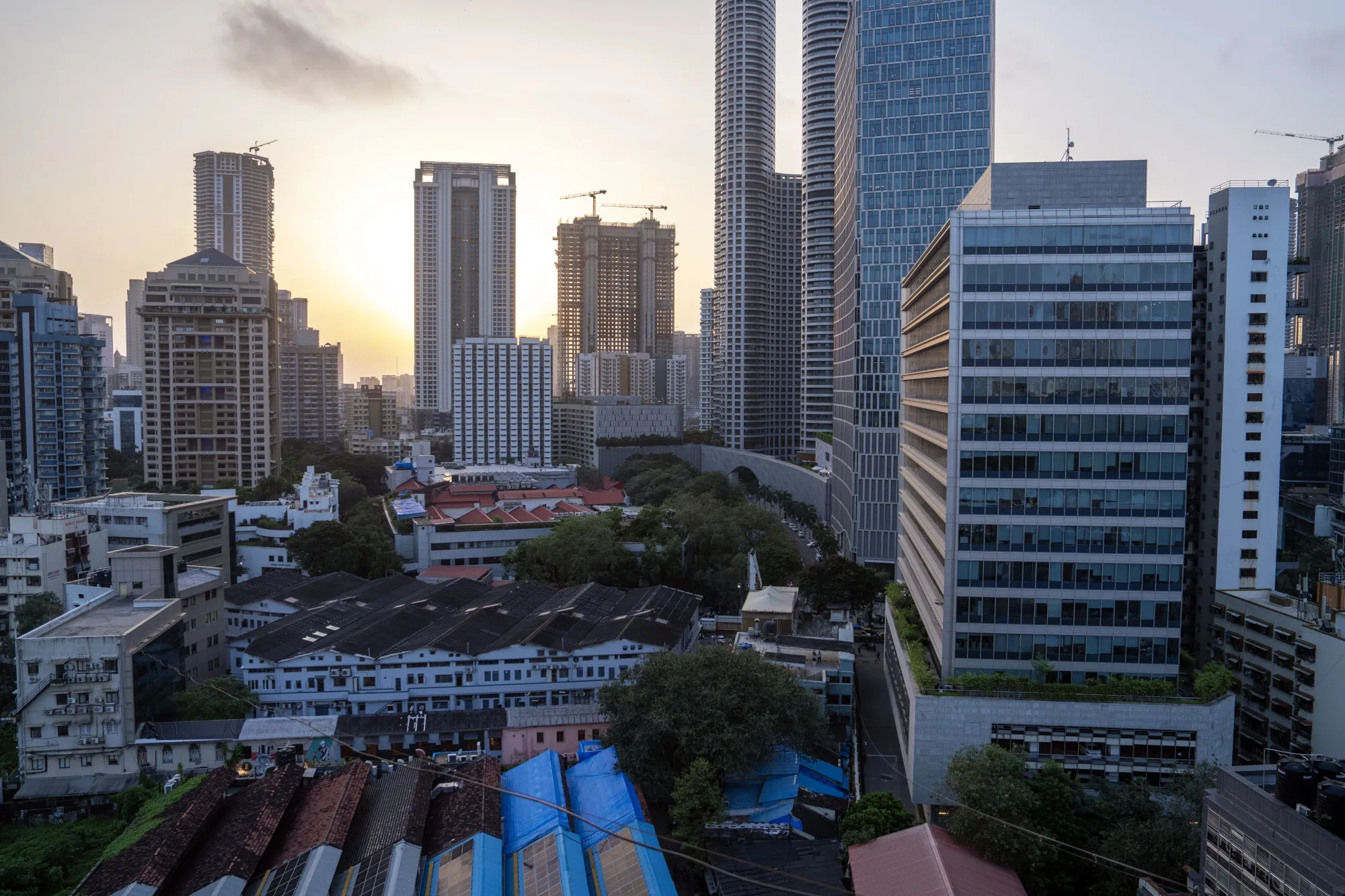 Buildings in Lower Parel area in Mumbai.