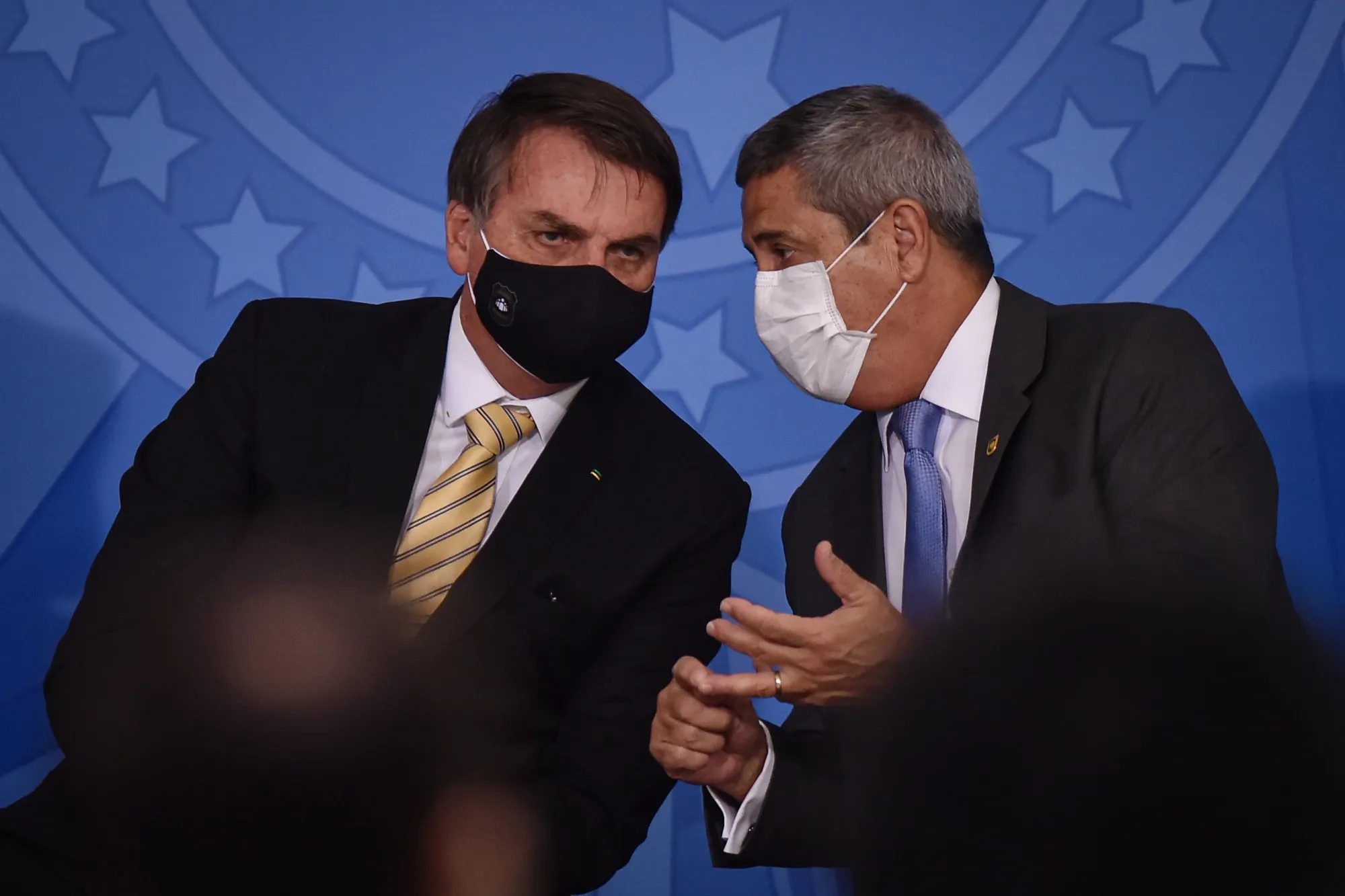 President Jair Bolsonaro, left, and General Walter Braga Netto