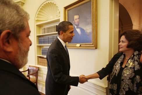 Lula, Obama and Rousseff in 2009.