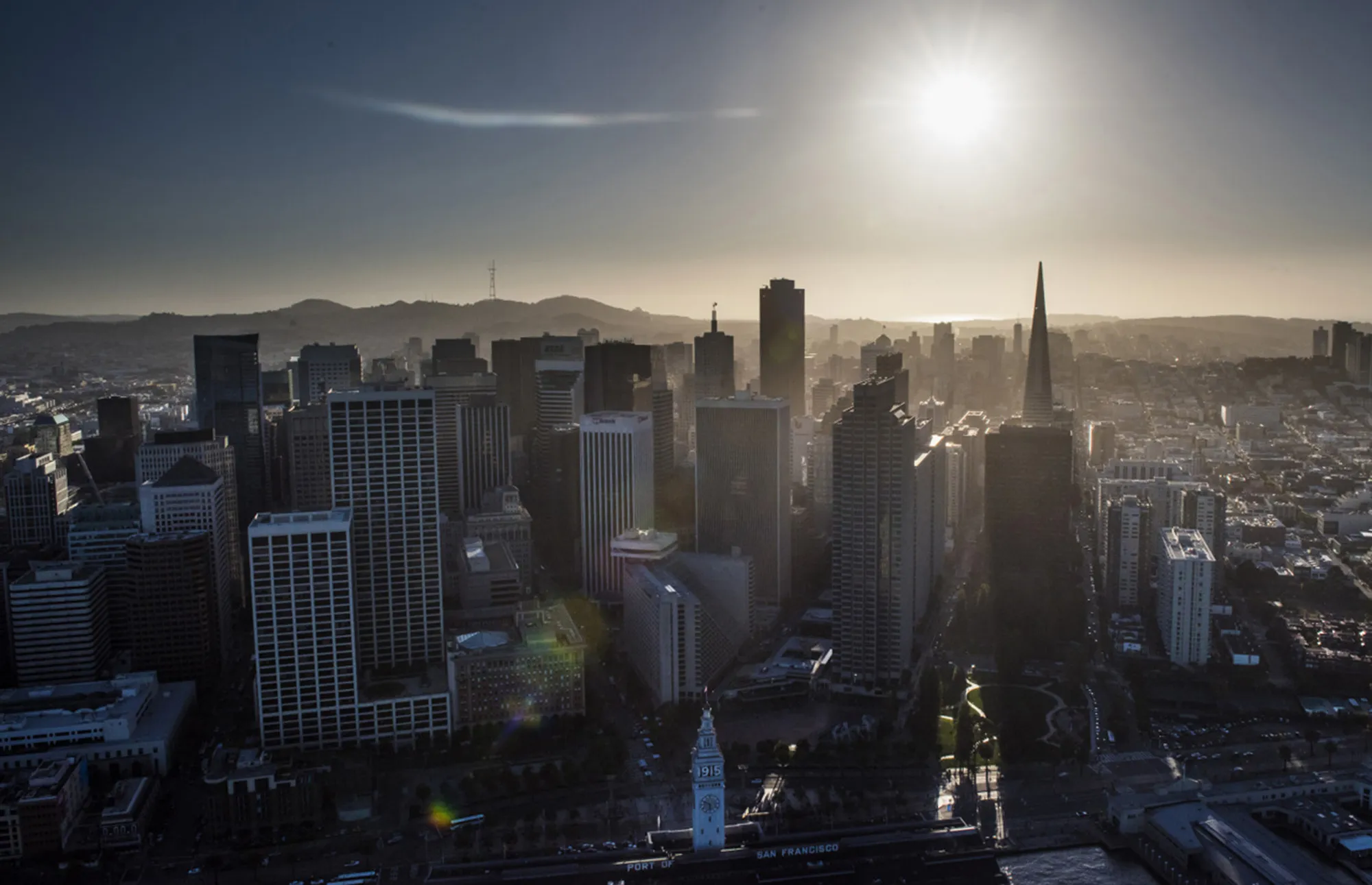 san francisco skyline aerial