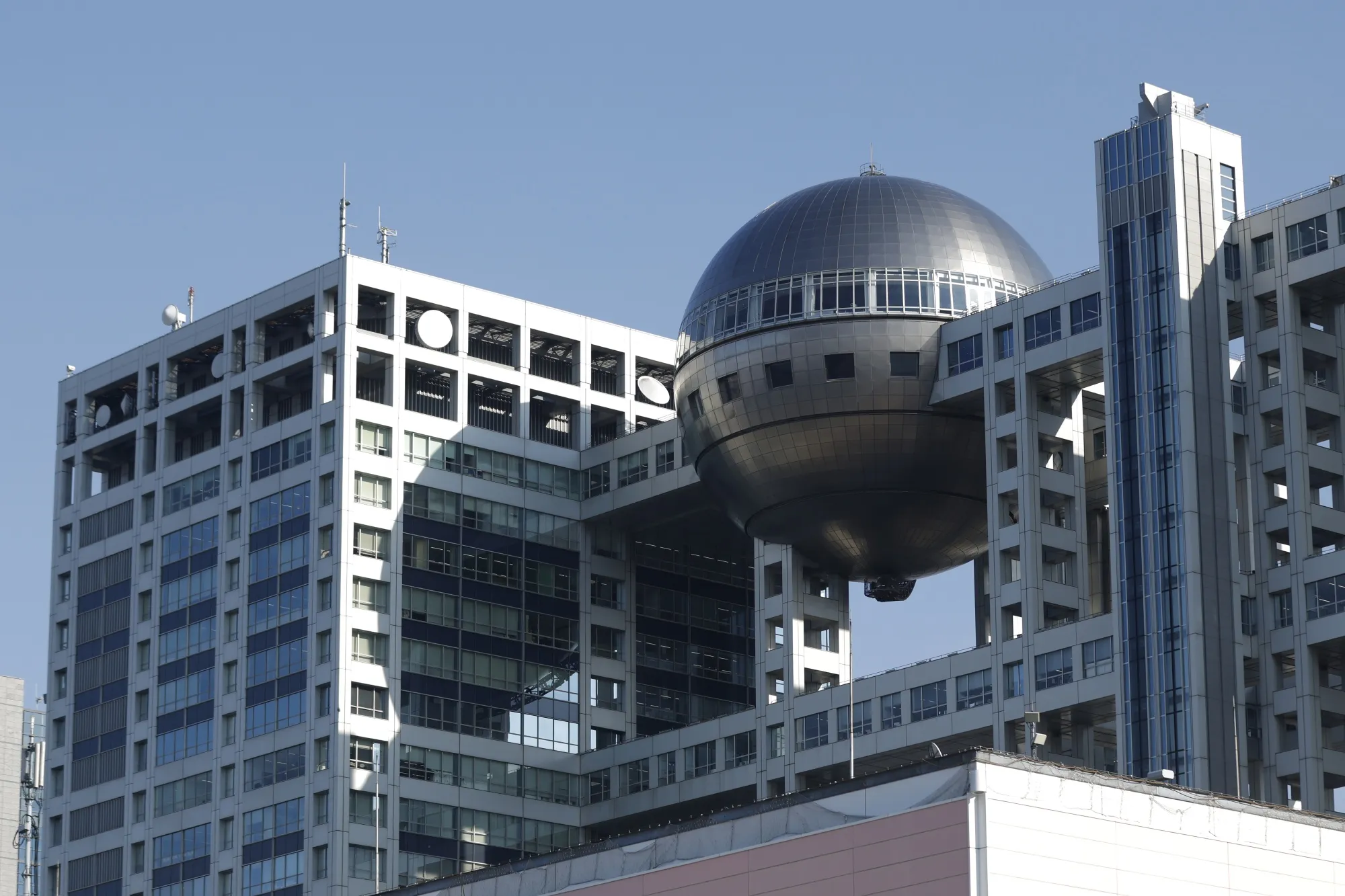 The FCG building, which houses the Fuji Media Holdings Inc. headquarters, in the Minato district of Tokyo.