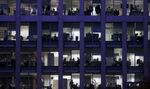 Employees inside an office building in London.