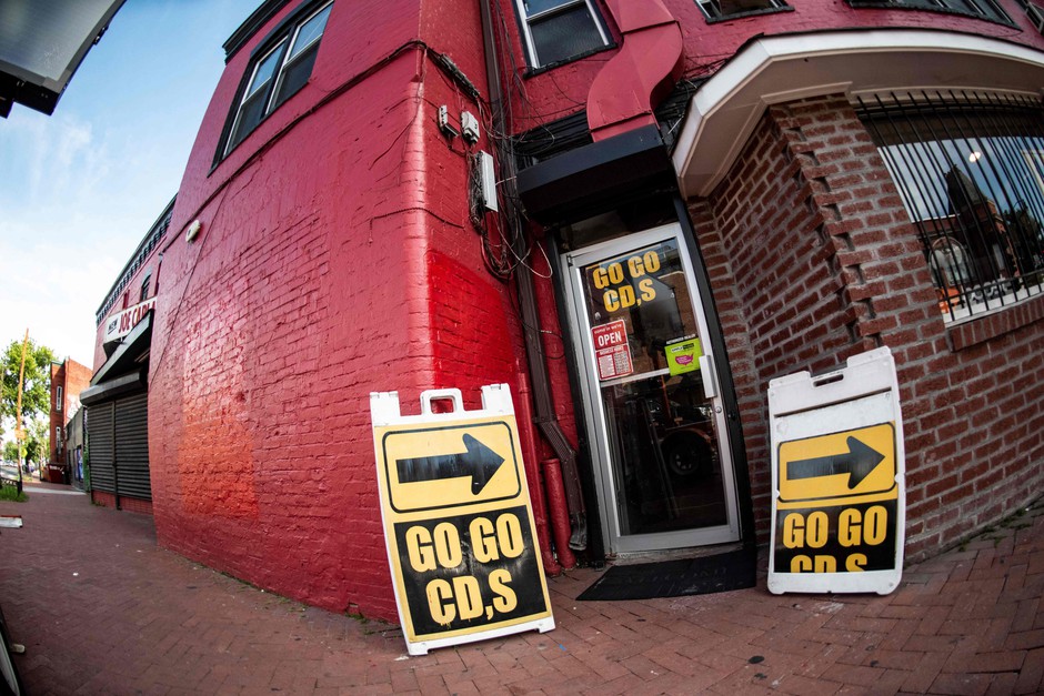 A phone service and repair store in Washington, D.C.'s Shaw neighborhood also sells go-go music.