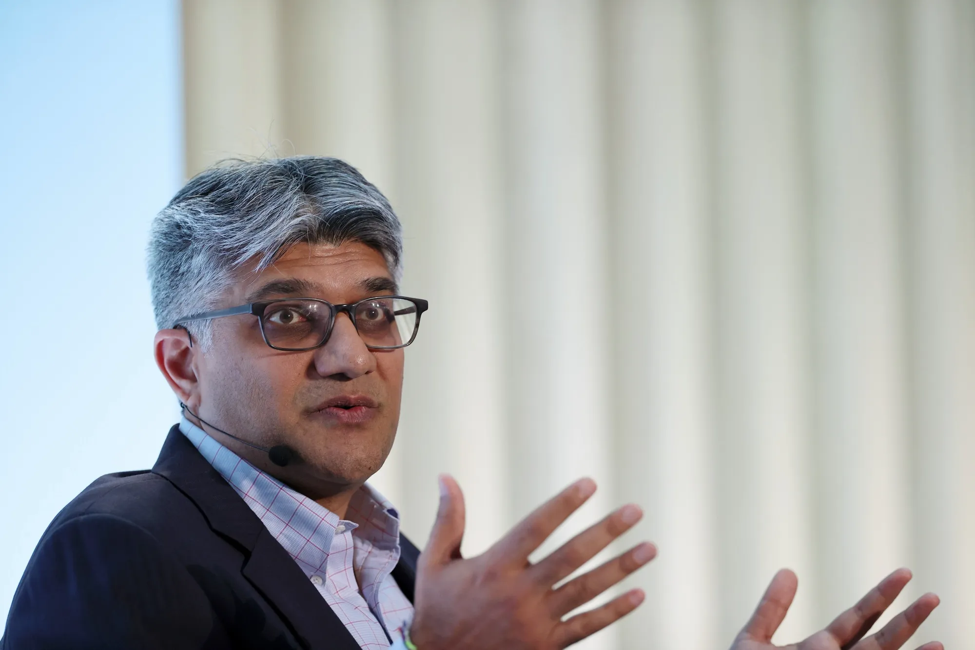 Jigar Shah, director of the Loan Programs Office for the US Department of Energy, speaks during the 2024 CERAWeek by S&P Global conference in Houston, Texas, US, on Monday, March 18, 2024. More than 7,000 people are headed to Houston to attend the conference with a key question in mind: How to meet increasing demand for power amid the transition to clean energy.