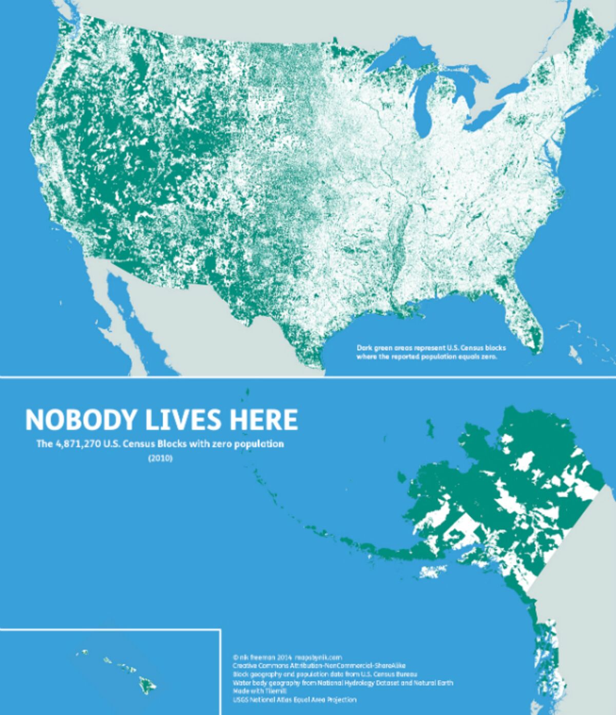 A Map Of All The Places In The U S Where Nobody Lives Bloomberg