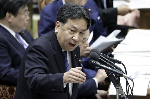 Prime Minister Shinzo Abe in Parliament As Japan Aims to Halt Domestic Spread of Coronavirus