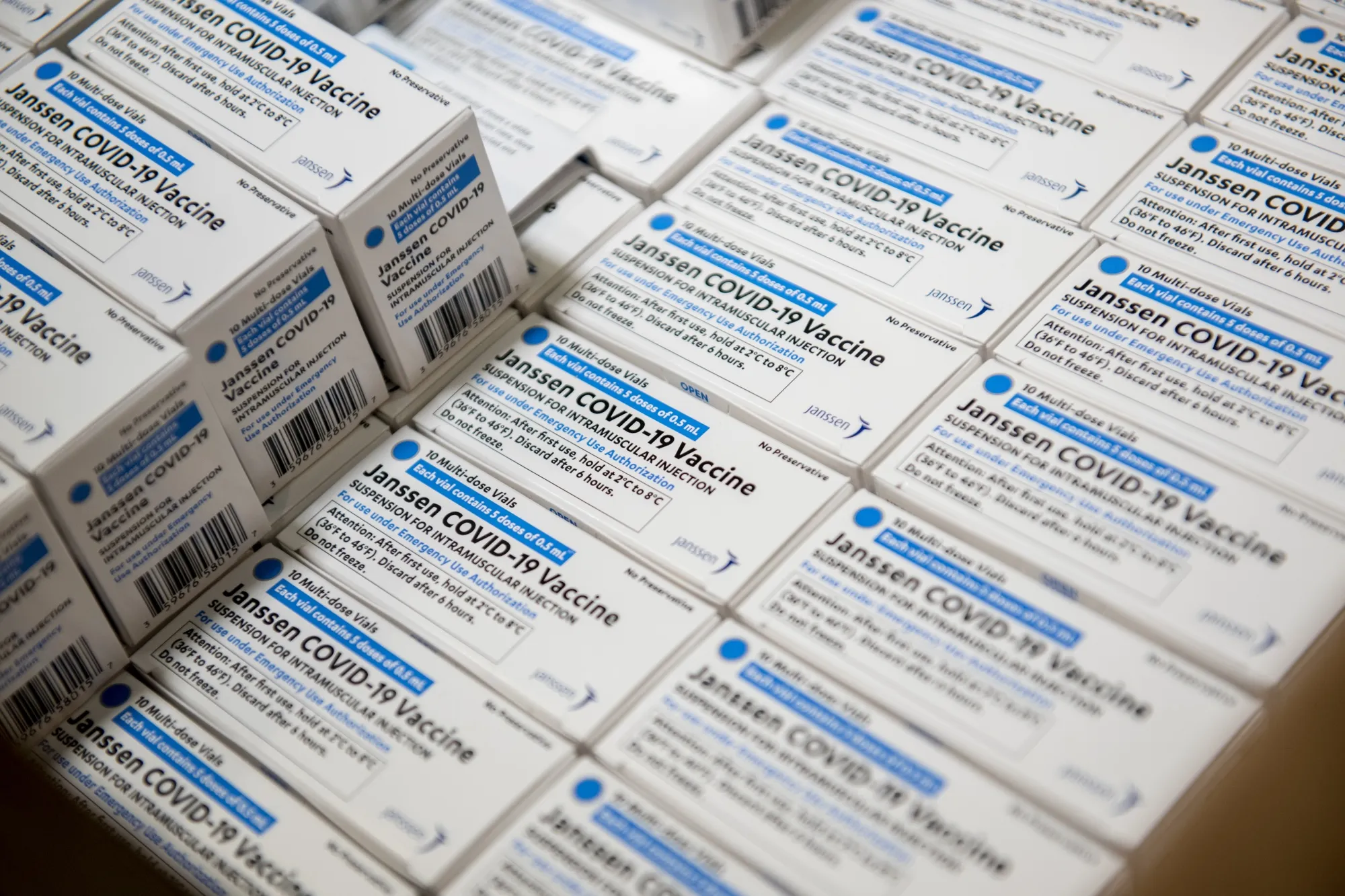 Johnson & Johnson Covid-19 Vaccines Arrive At Northwell Health Hospital 